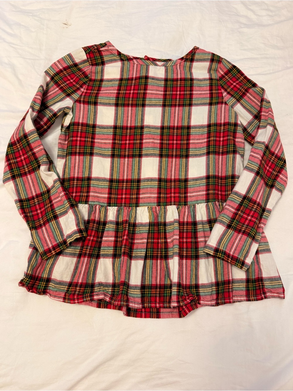 Hanna Andersson Red & Green Plaid Long-Sleeve Top